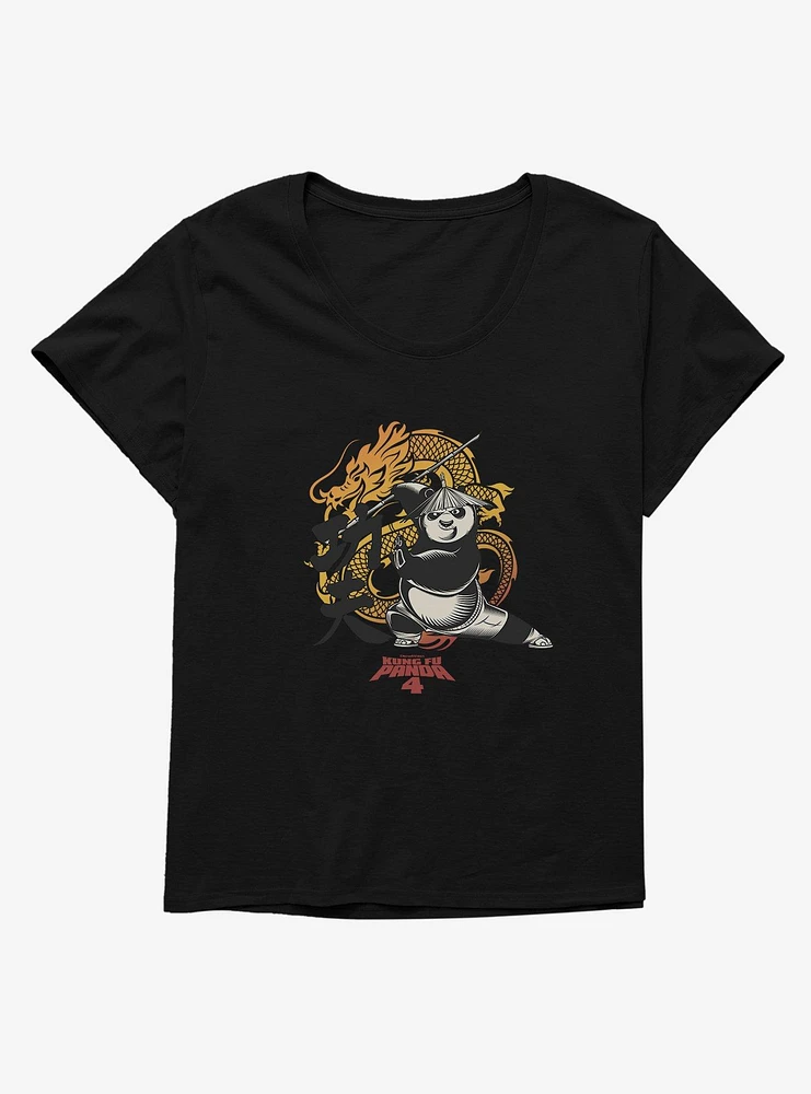 Kung Fu Panda 4 The Dragon Warrior Girls T-Shirt Plus