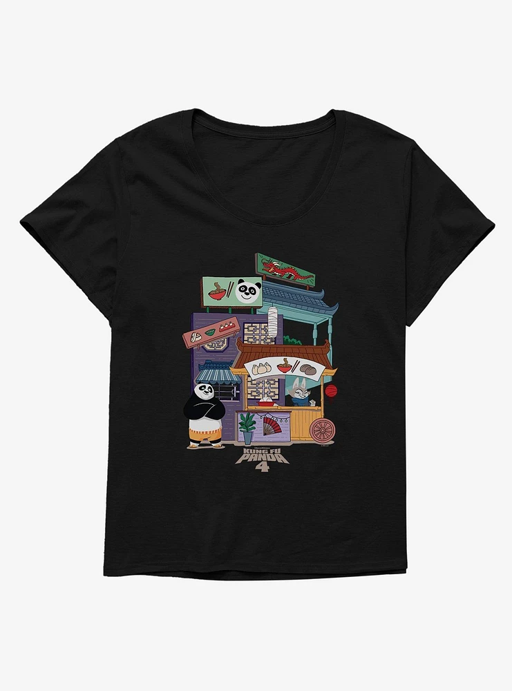 Kung Fu Panda 4 Street Cart Buffet Girls T-Shirt Plus