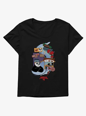 Kung Fu Panda 4 Street Food Girls T-Shirt Plus