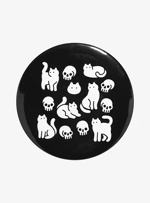 Cats & Skulls 3 Inch Button