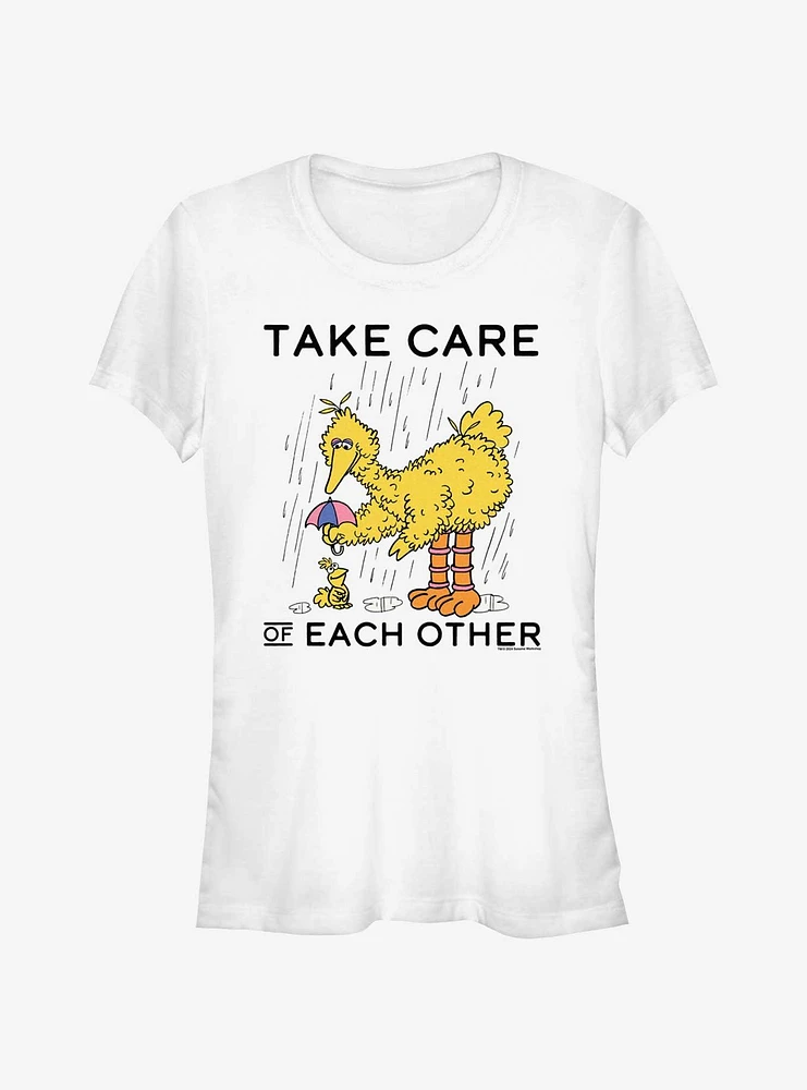 Sesame Street Big Bird Take Care Of Each Other Girls T-Shirt