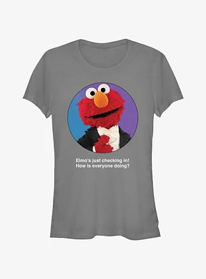Sesame Street Elmo Tuxedo Checking Girls T-Shirt