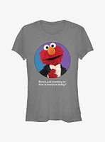 Sesame Street Elmo Tuxedo Checking Girls T-Shirt