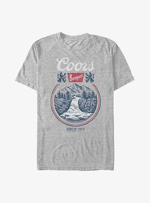 Coors Banquet Waterfall Mountainscape T-Shirt