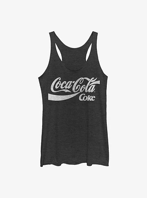 Coca-Cola Two Coke Logos Girls Raw Edge Tank