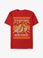 Cheetos Chester Cheetah Ugly Christmas Sweater Pattern T-Shirt
