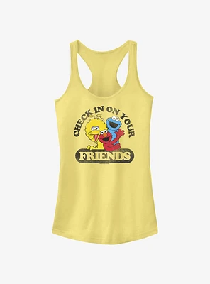 Sesame Street Check On Your Friends Big Bird Cookie Monster and Elmo Girls Tank
