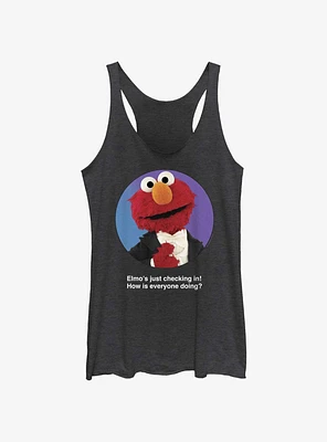 Sesame Street Elmo Tuxedo Checking Girls Tank