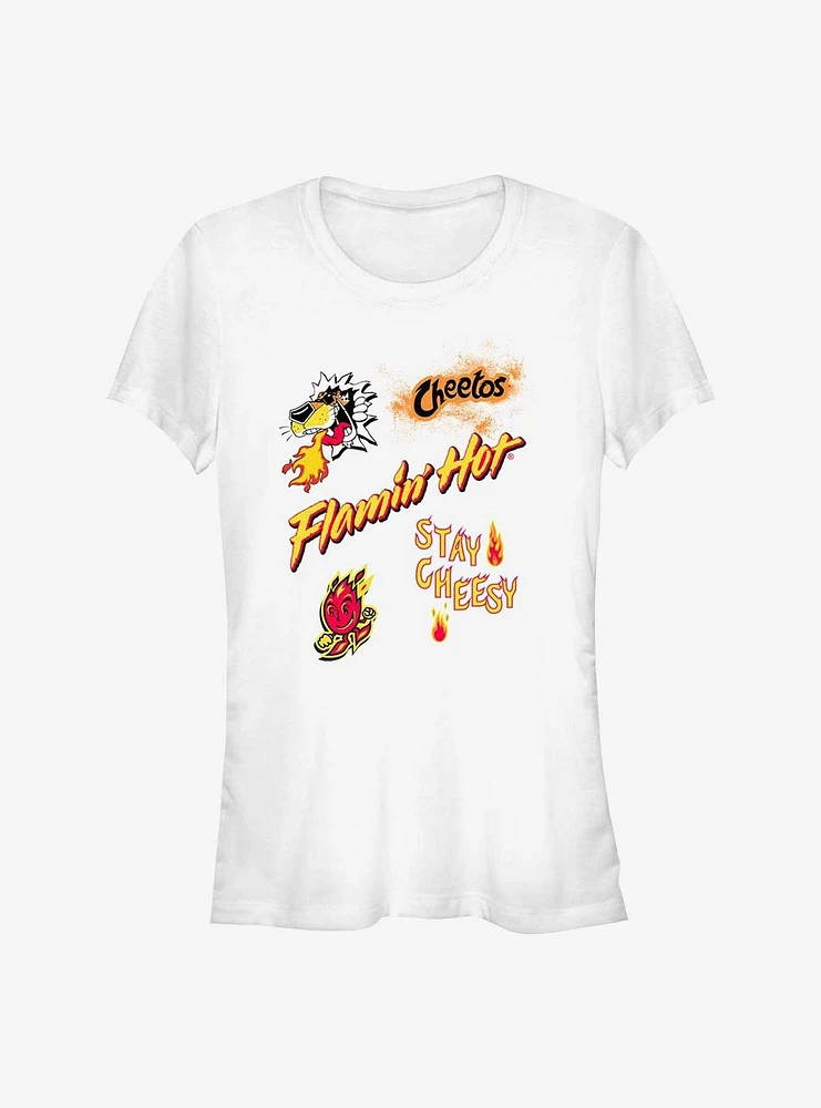 Cheetos Flamin Hot Stay Cheesy Girls T-Shirt