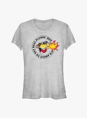 Cheetos Chester It's About To Get Real Flamin Hot Girls T-Shirt