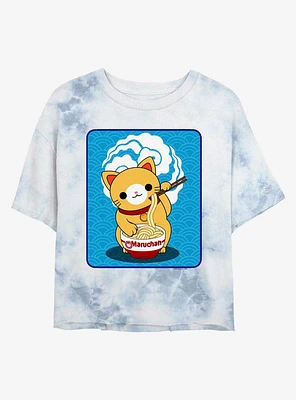 Maruchan Kitty Munch Tie-Dye Girls Crop T-Shirt