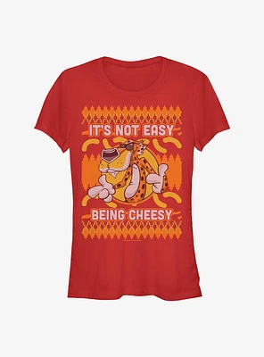 Cheetos Chester Cheetah Ugly Christmas Sweater Pattern Girls T-Shirt