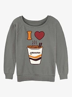 Maruchan I Heart Girls Slouchy Sweatshirt