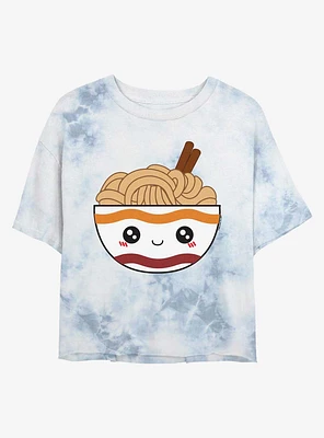 Maruchan Noodle Bowl Tie-Dye Girls Crop T-Shirt