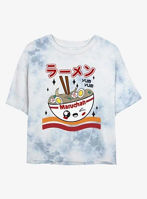 Maruchan Kawaii Bowl Yum Tie-Dye Girls Crop T-Shirt