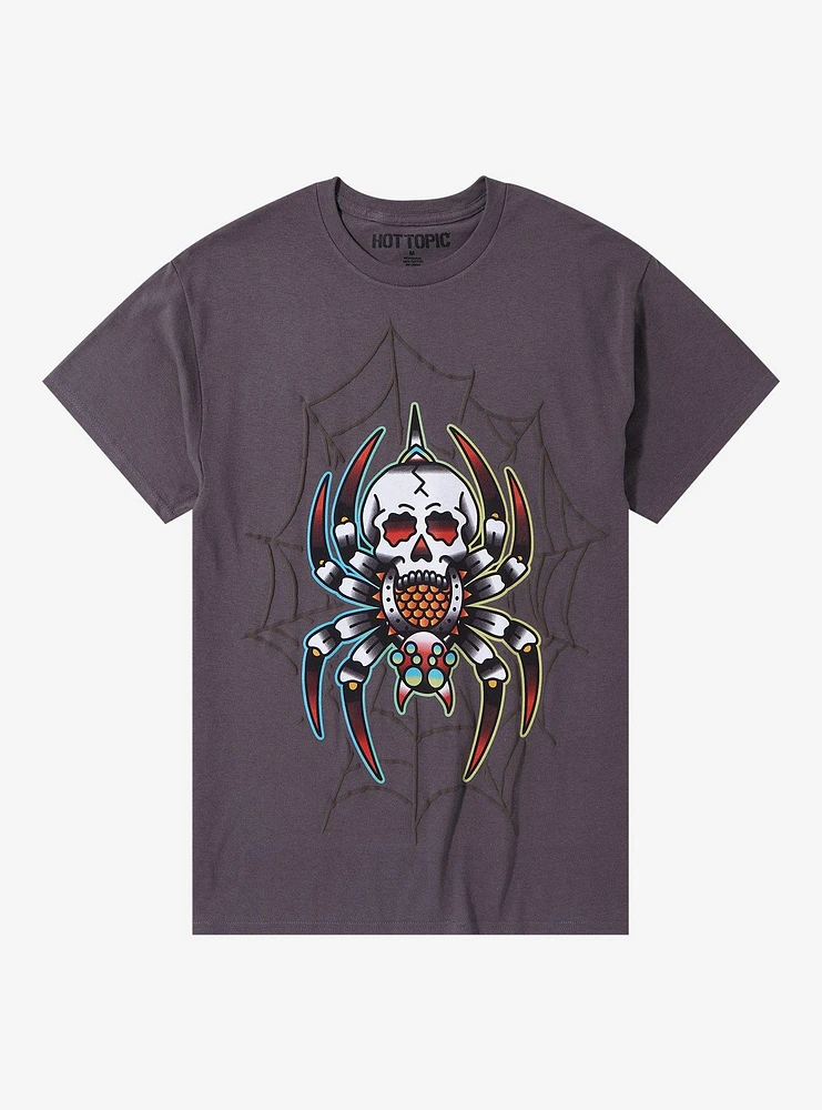 Tattoo Skull Spider T-Shirt