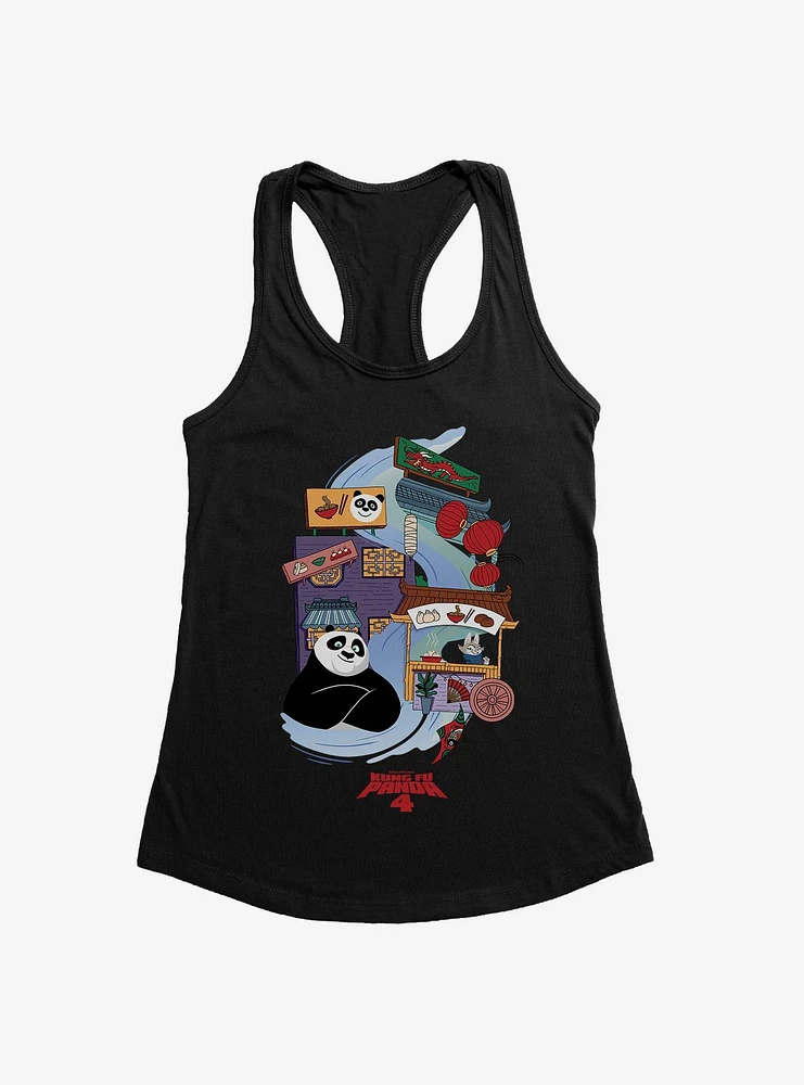 Kung Fu Panda 4 Street Food Womens Tank Top