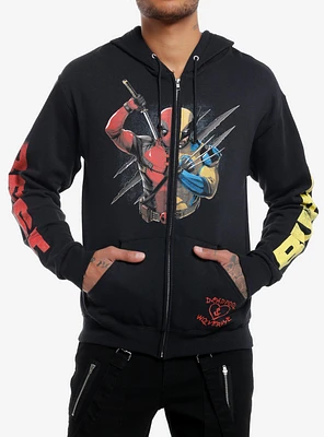 Marvel Deadpool & Wolverine Duo Split Best Bubs Hoodie