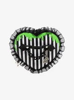 Beetlejuice Heart-Shaped Makeup Bag