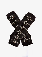 Goth Buckle Gloves Armwarmer