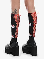 Hello Kitty Lace-Up Knee-High Socks