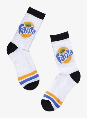 Fanta Orange Glitter Crew Socks