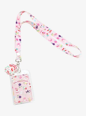 Sanrio Hello Kitty and Friends Floral Allover Print Lanyard - BoxLunch Exclusive