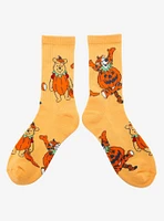 Disney Winnie the Pooh Tigger and Pooh Bear Pumpkin Crew Socks — BoxLunch Exclusive