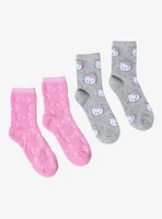 Hello Kitty Bows Crew Socks 2 Pair