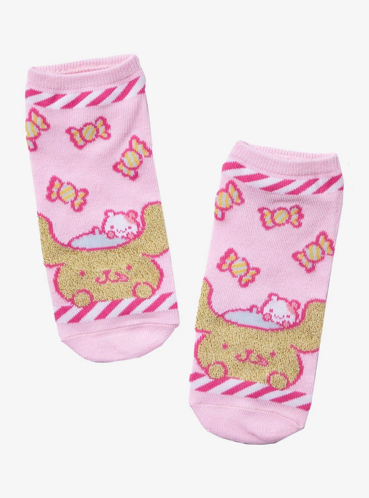 Pompompurin Candy Glitter No-Show Socks