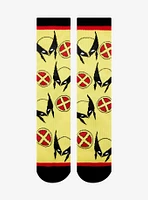 Marvel X-Men Wolverine Allover Print Crew Socks — BoxLunch Exclusive