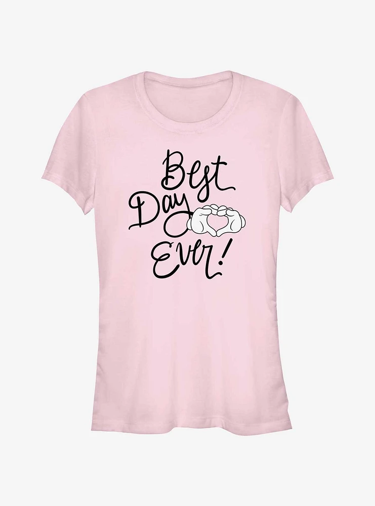 Disney Mickey Mouse Best Day Ever Hands Girls T-Shirt