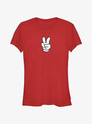 Disney Mickey Mouse Peace Hand Girls T-Shirt