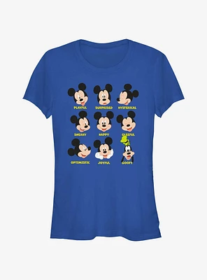 Disney Mickey Mouse & Goofy Expressions Girls T-Shirt