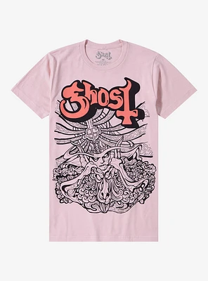 Ghost Seven Inches Of Satanic Panic Boyfriend Fit Girls T-Shirt