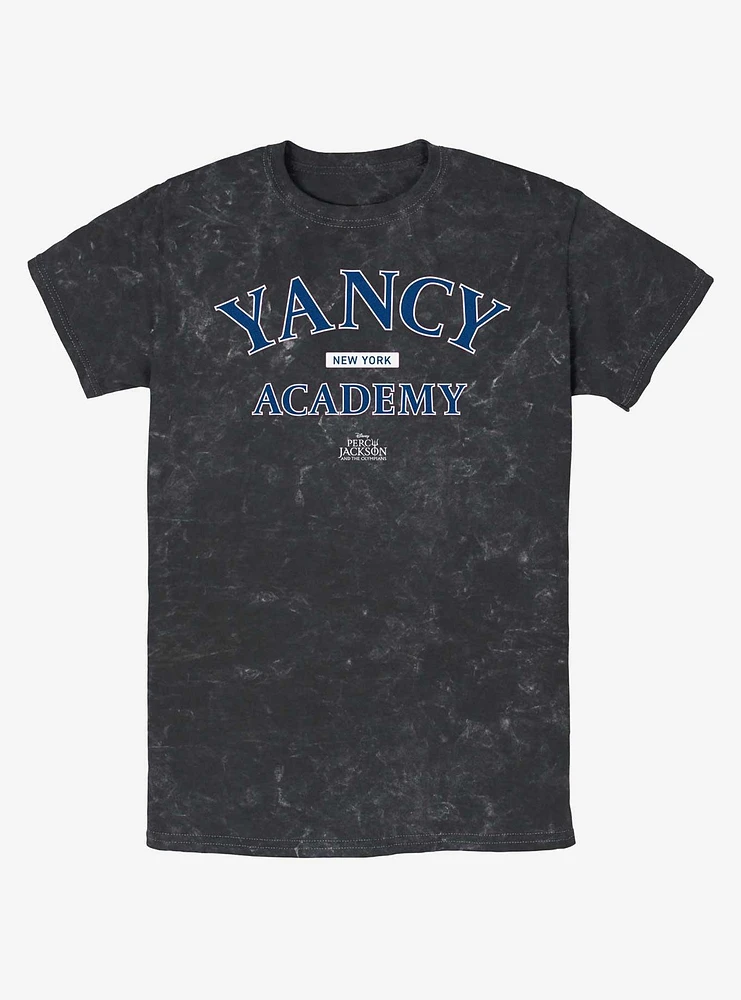 Disney Percy Jackson And The Olympians Yancy Academy Logo Mineral Wash T-Shirt