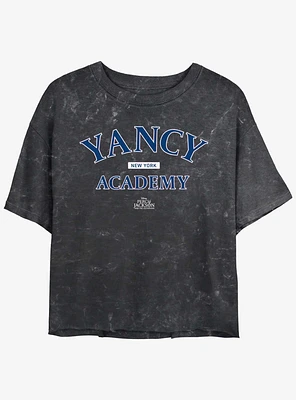 Disney Percy Jackson And The Olympians Yancy Academy Logo Mineral Wash Girls Crop T-Shirt