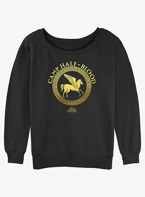 Disney Percy Jackson And The Olympians Camp Half Blood Emblem Logo Girls Slouchy Sweatshirt