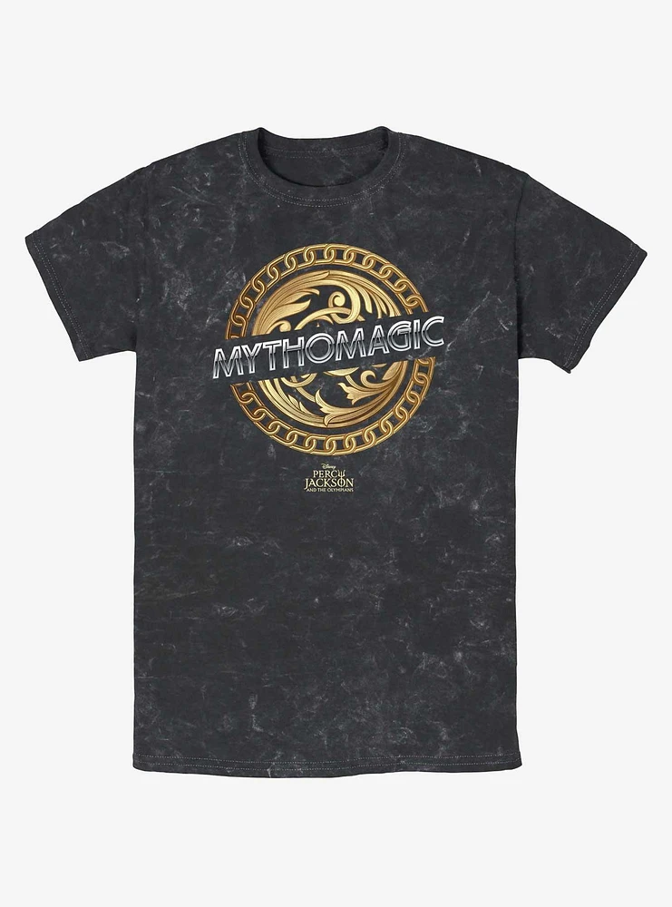 Disney Percy Jackson And The Olympians Mythomagic Logo Mineral Wash T-Shirt