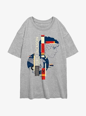 Disney Percy Jackson And The Olympians Pegasus Geometric Girls Oversized T-Shirt