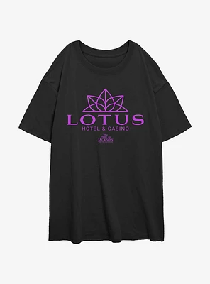 Disney Percy Jackson And The Olympians Lotus Hotel & Casino Logo Girls Oversized T-Shirt
