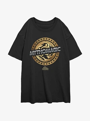 Disney Percy Jackson And The Olympians Mythomagic Logo Girls Oversized T-Shirt