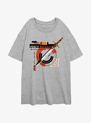 Disney Percy Jackson And The Olympians Riptide Sword Girls Oversized T-Shirt