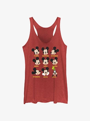 Disney Mickey Mouse & Goofy Expressions Girls Tank Top