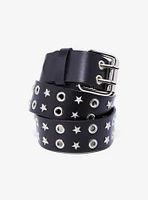 Black Grommet & Star Belt