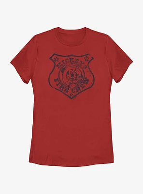 Disney Mickey Mouse Mickey's Fire Crew Badge Womens T-Shirt