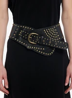 Black & Gold Stud Waist Belt