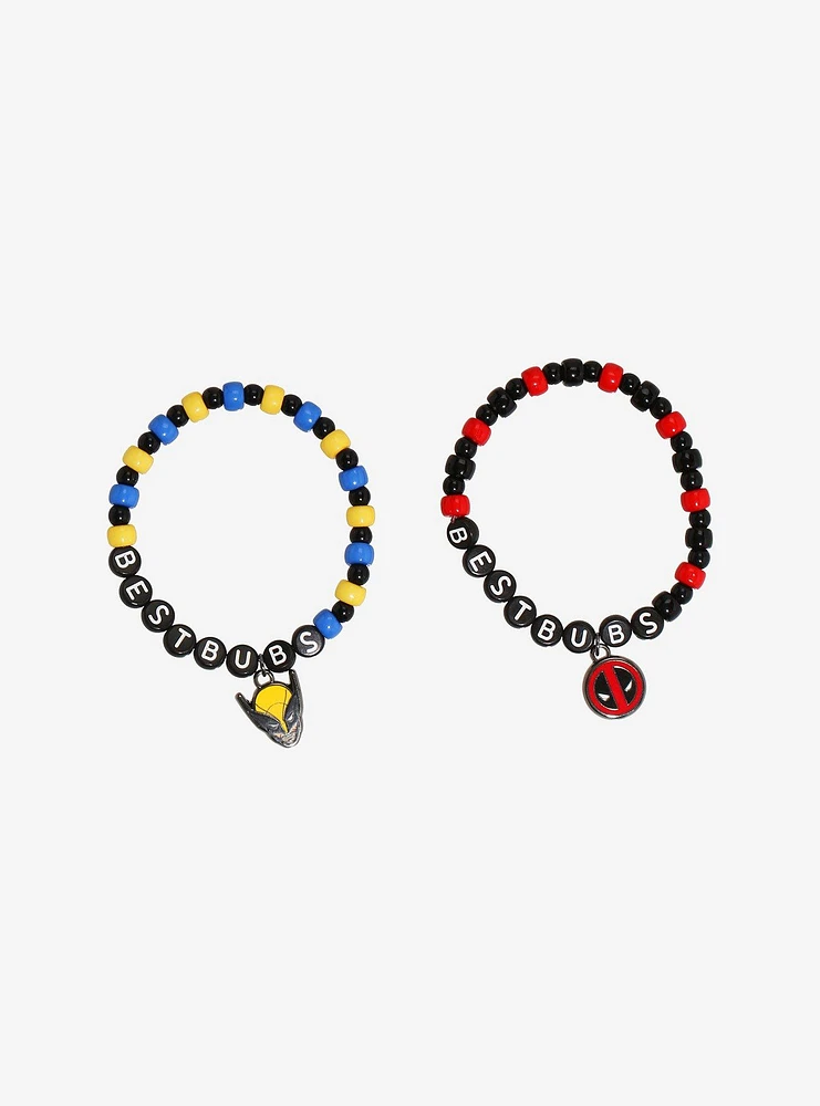 Marvel Deadpool & Wolverine Best Bubs Best Friend Bracelet Set