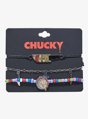 Chucky Face Charm Bracelet Set