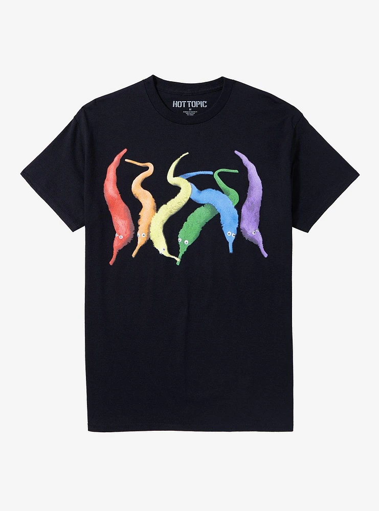 Rainbow 3D Squiggle Worms T-Shirt